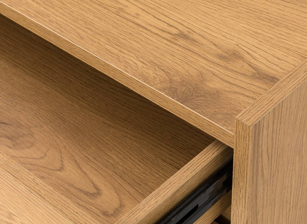 Commode 4 tiroirs en bois couleur chêne SACHA - DécoInParis