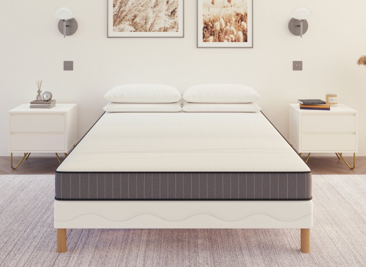 Ensemble 160x200 sommier tapissier & Matelas en mousse 15 cm - WOLK - DécoInParis