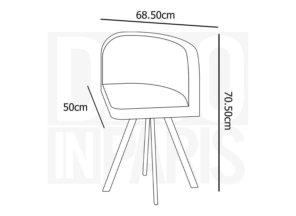 Ensemble table à manger en verre + 4 chaises noires et blanches FLEN - DécoInParis