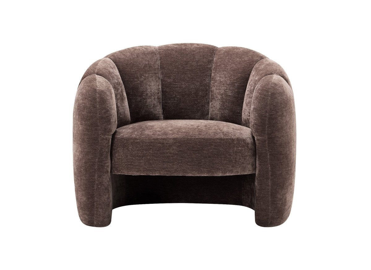 Fauteuil design en velours marron SENY - DécoInParis