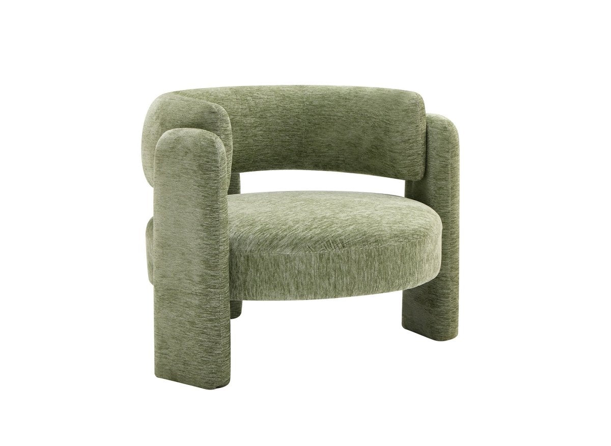 Fauteuil design en velours vert d'eau DENZEL - DécoInParis