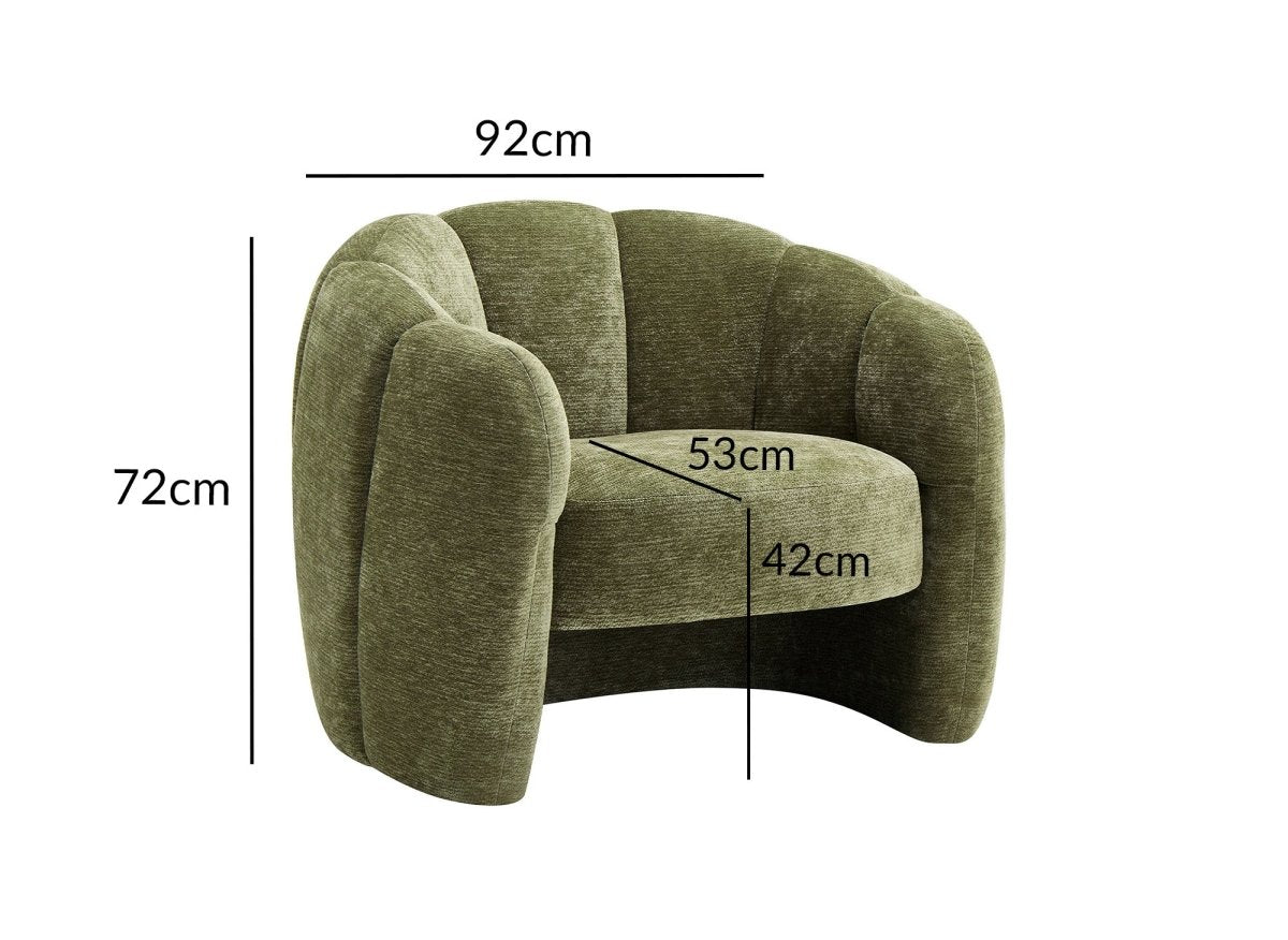 Fauteuil design en velours vert d'eau SENY - DécoInParis