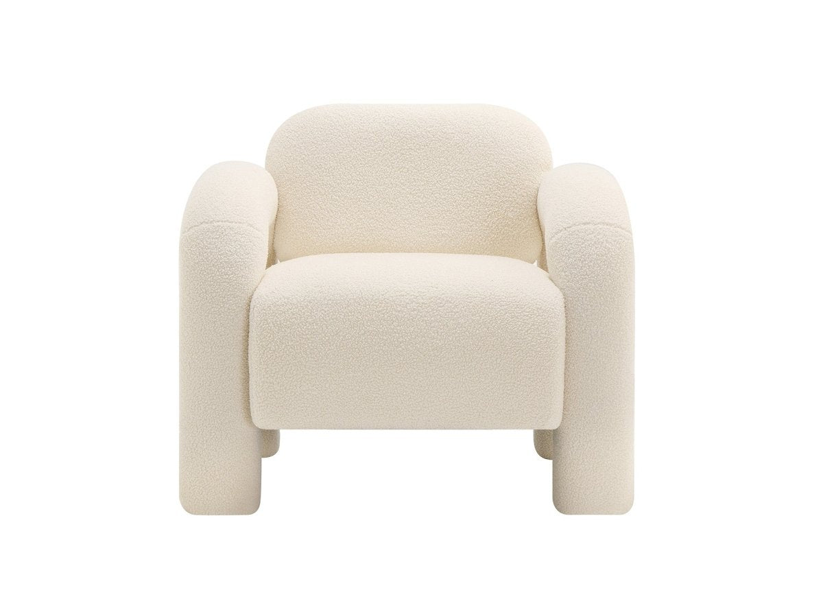 Fauteuil en tissu bouclette DEBORAH - DécoInParis