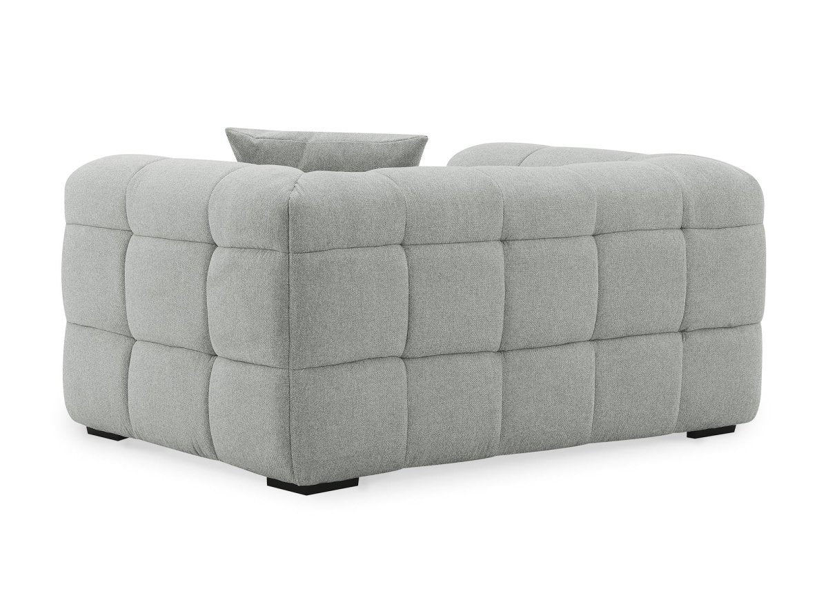 Fauteuil en tissu gris BELLA - DécoInParis