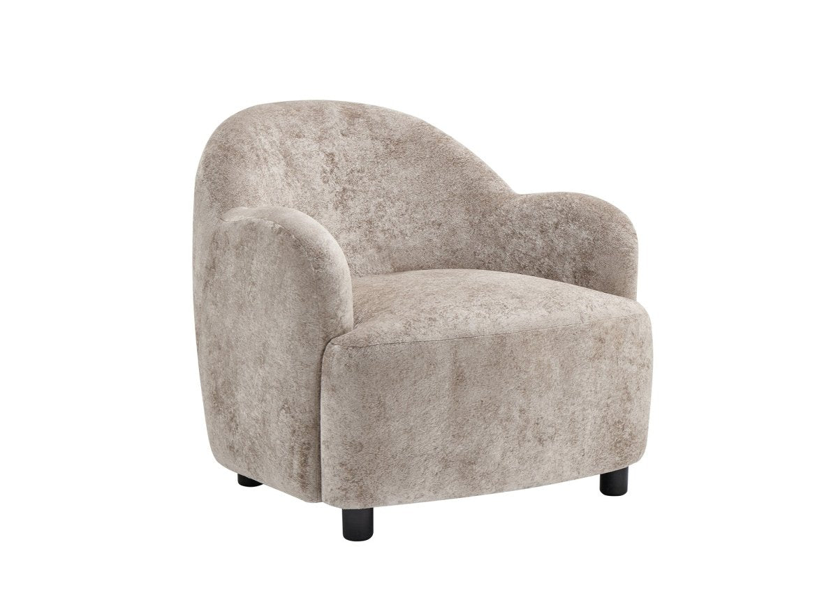 Fauteuil en velours beige SWING - DécoInParis