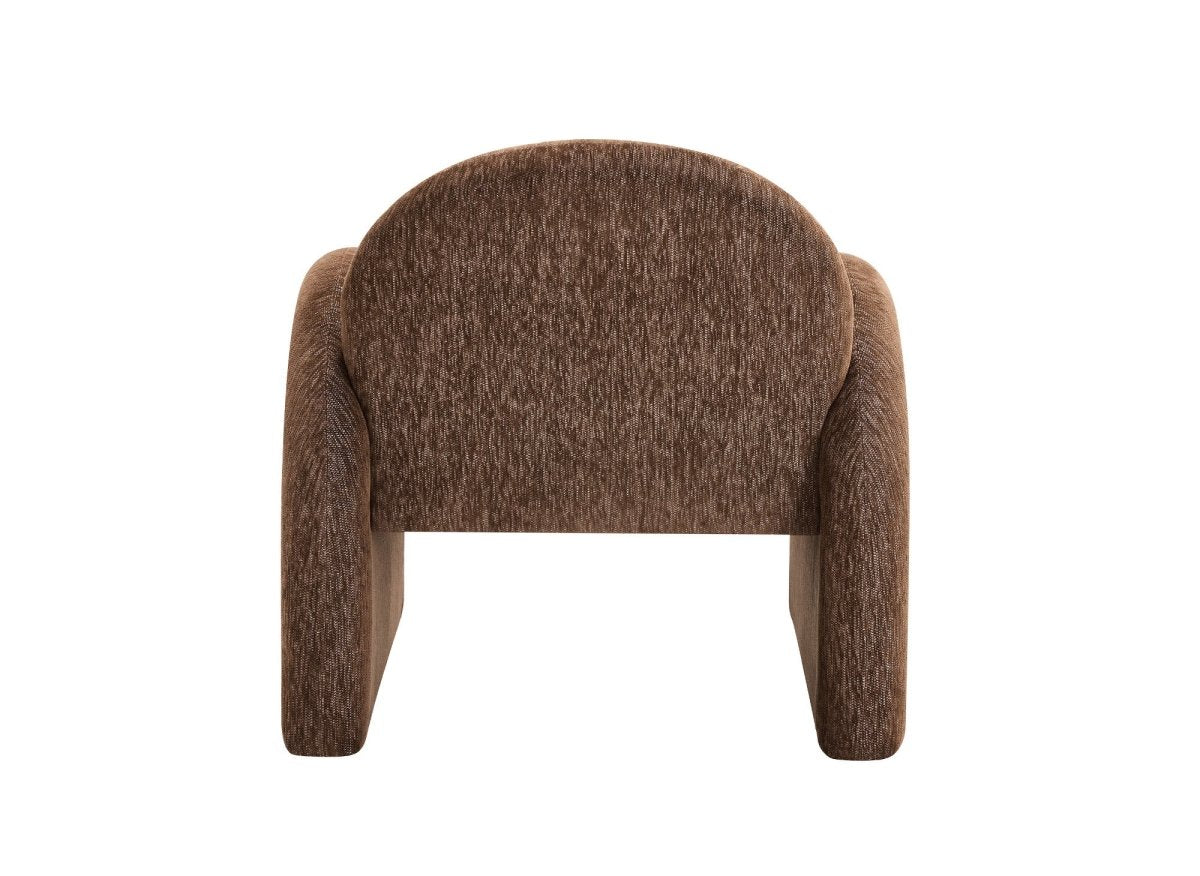 Fauteuil en velours marron VOLTAIRE - DécoInParis