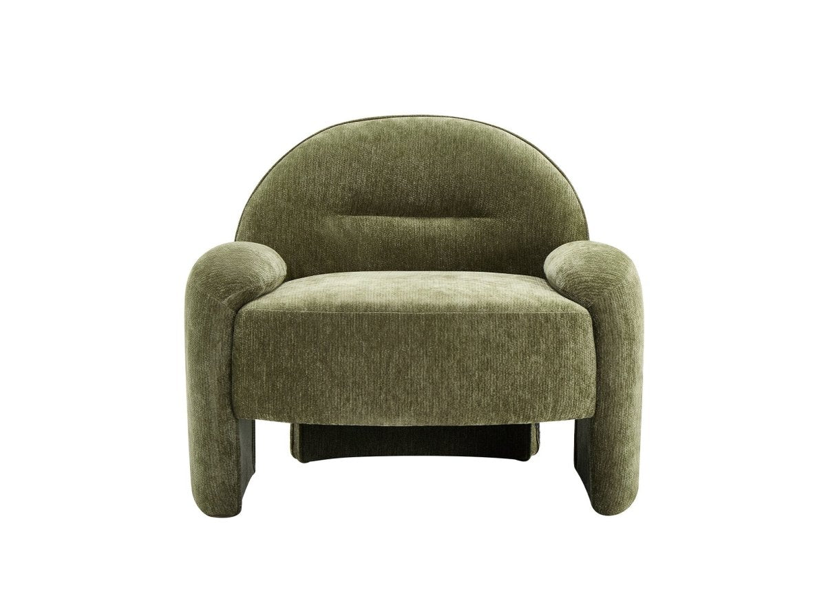 Fauteuil en velours vert d'eau MAKO - DécoInParis