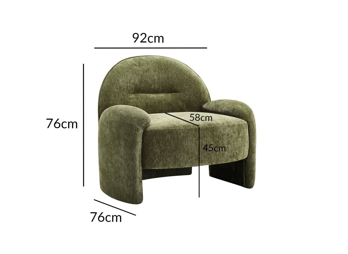 Fauteuil en velours vert d'eau MAKO - DécoInParis