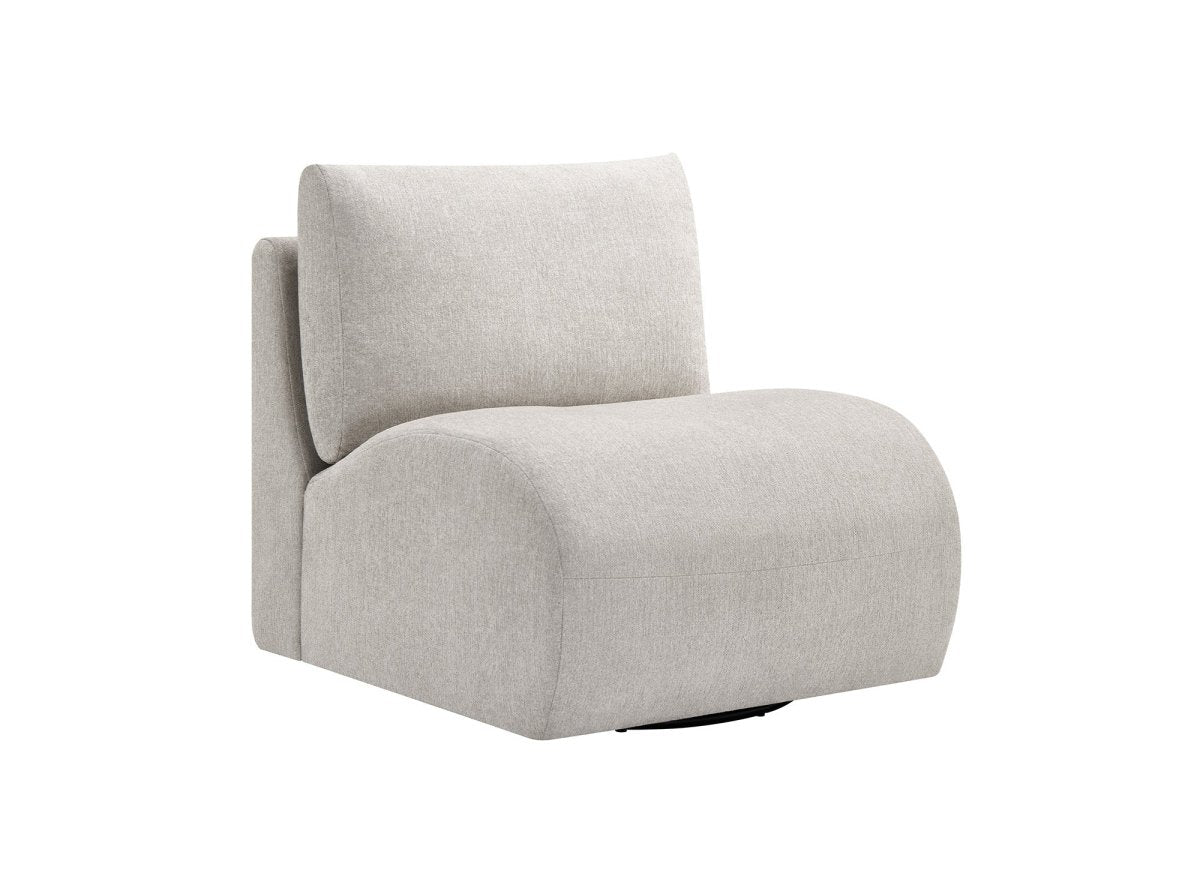 Fauteuil pivotant beige YASMINE - DécoInParis