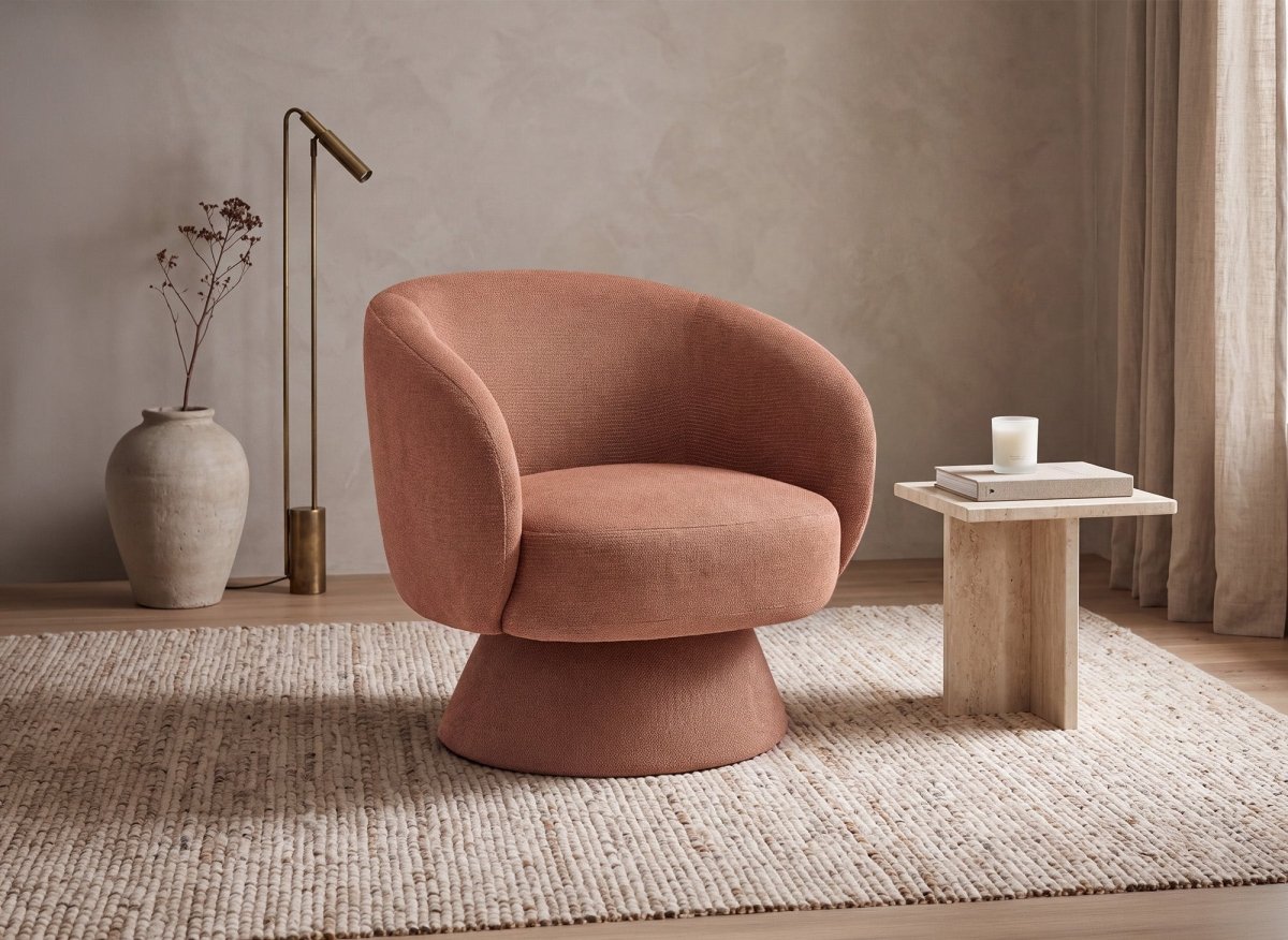 Fauteuil pivotant terracotta SENZ - DécoInParis