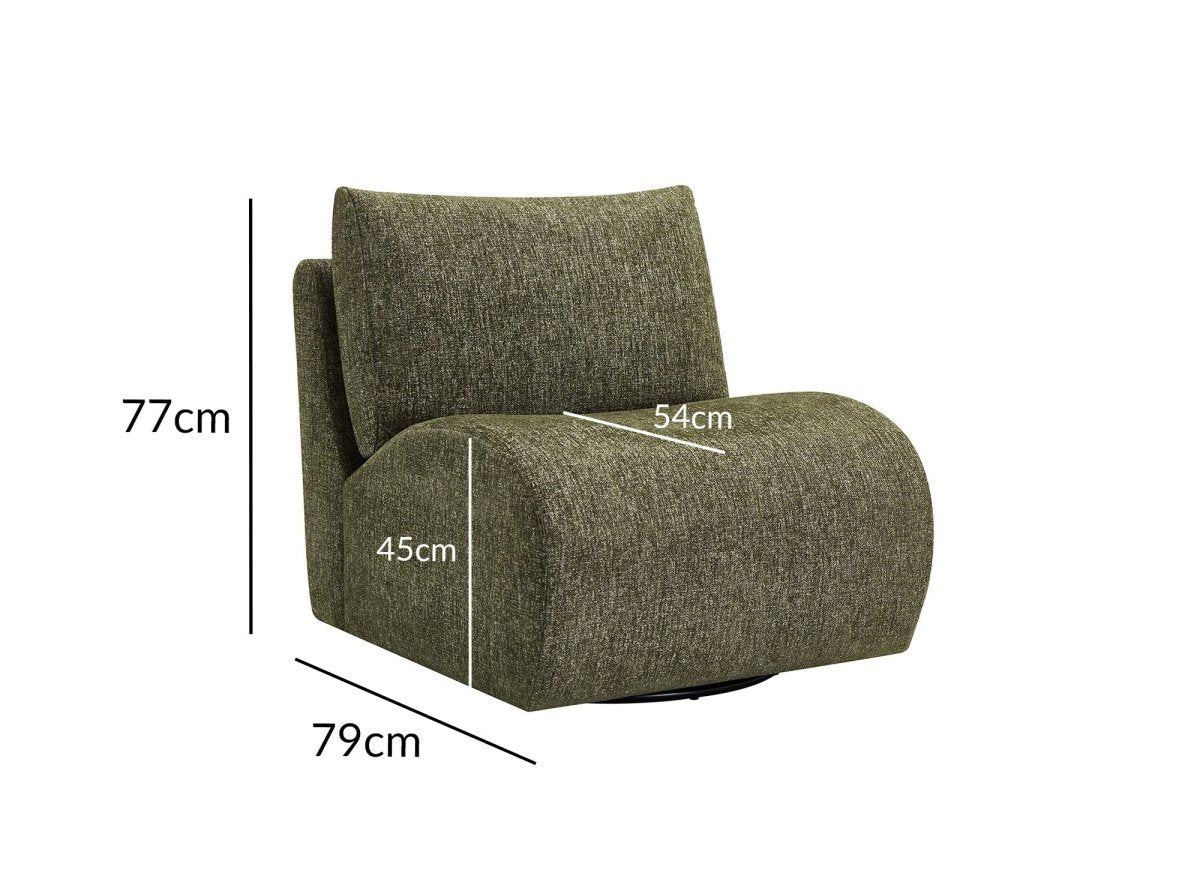 Fauteuil pivotant vert YASMINE - DécoInParis