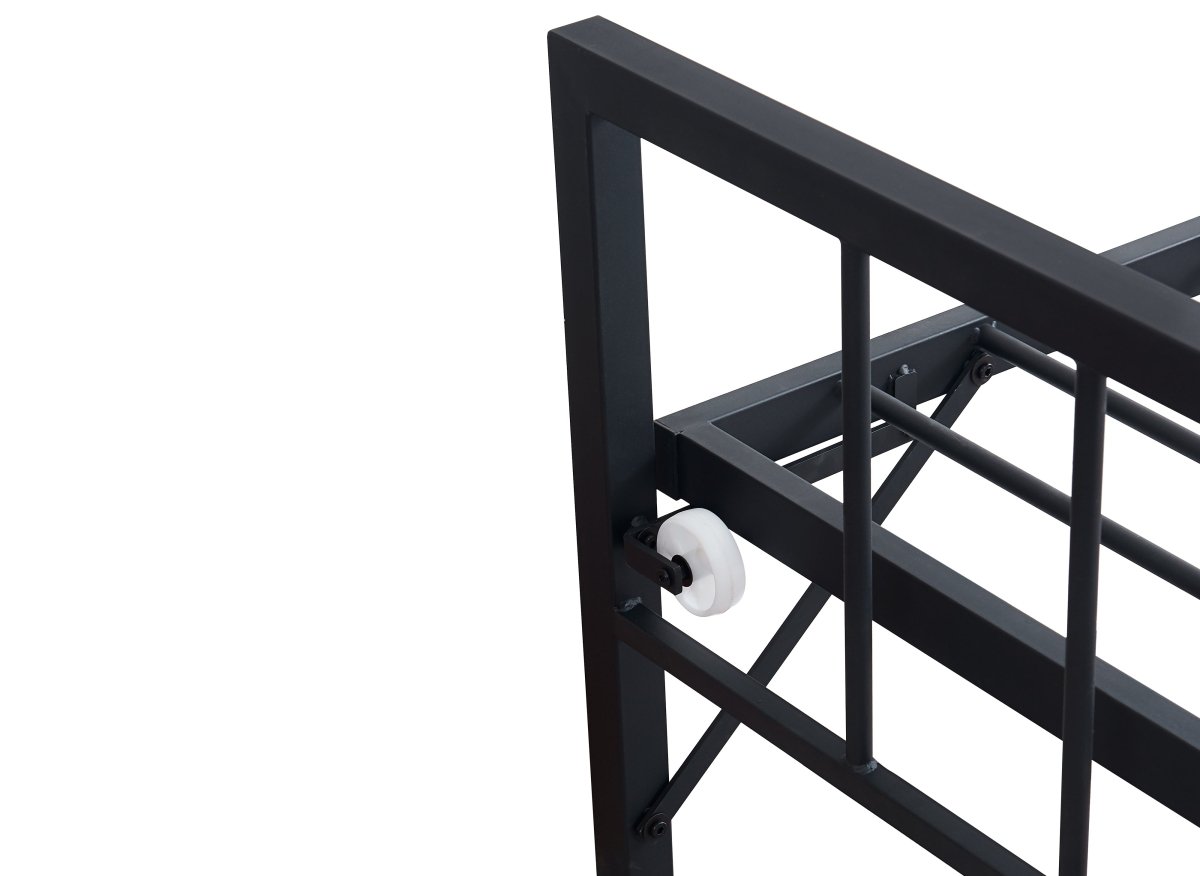 Lit banquette gigogne en métal noir TORRY 90 x 190 cm - DécoInParis