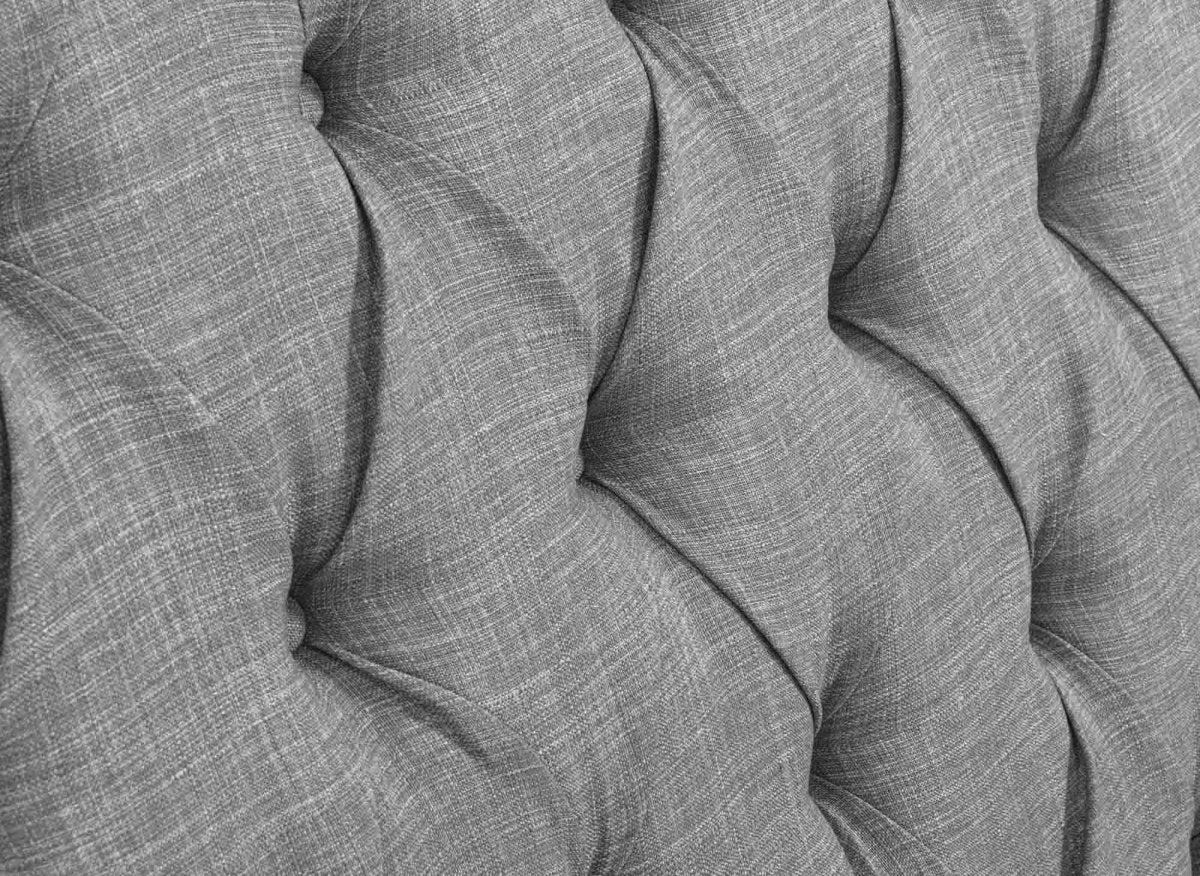 Lit coffre en tissu lin gris 140X190 cm MAXI - DécoInParis