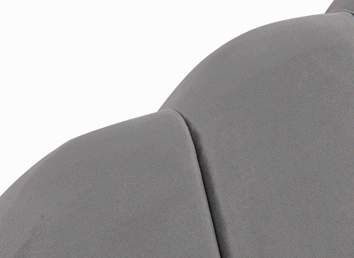 Lit coffre en velours gris 180x200 cm ELVIRA - DécoInParis