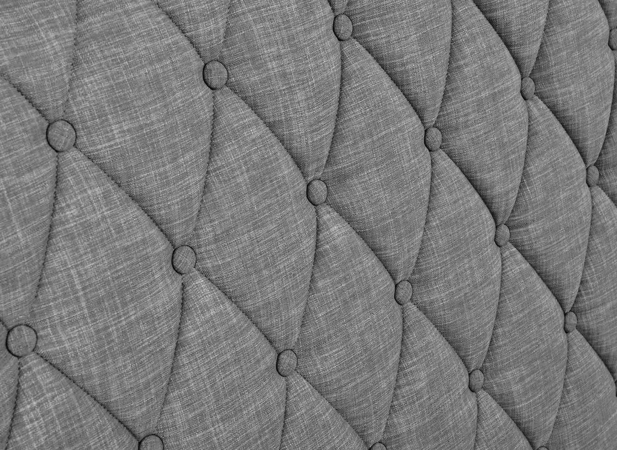 Lit double avec 4 tiroirs en lin gris 140x190 cm LEANDRE - DécoInParis