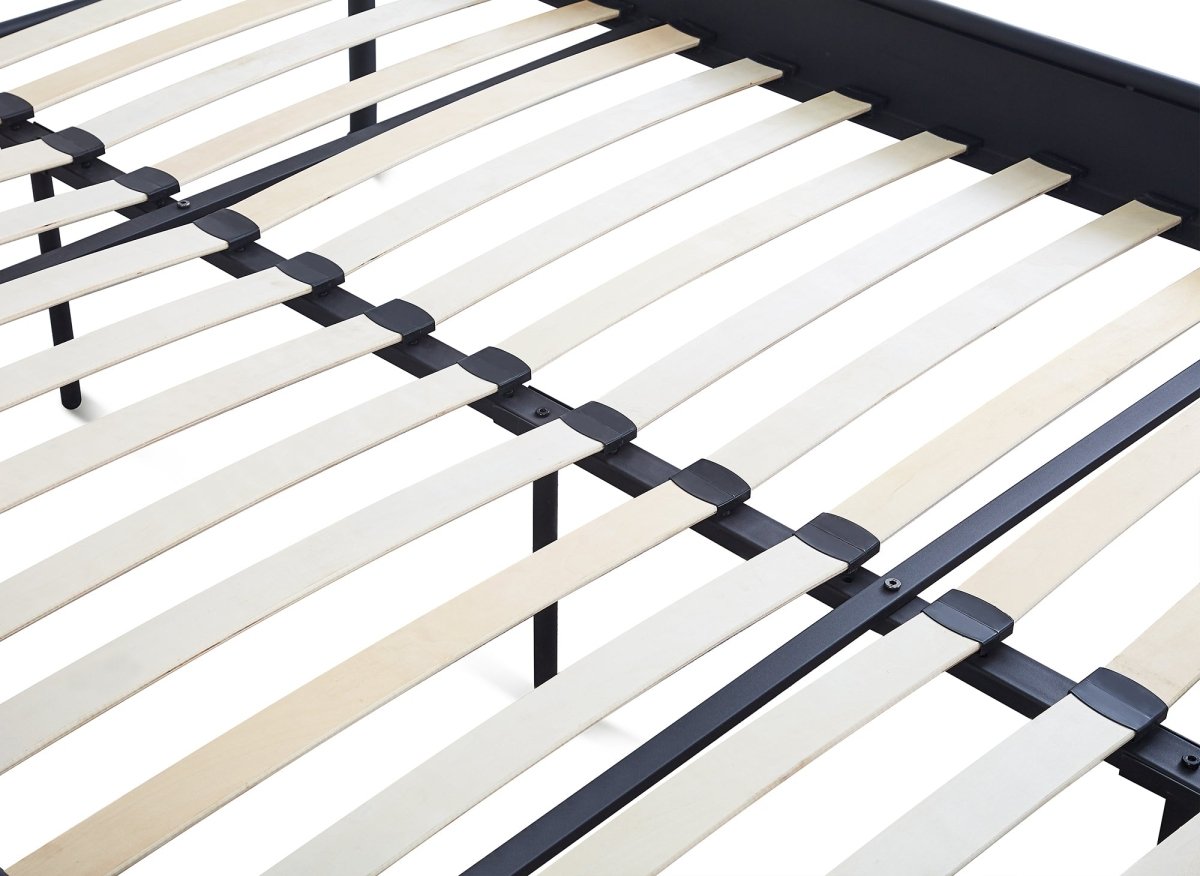 Lit double en métal noir KADY 160 x 200 cm - DécoInParis
