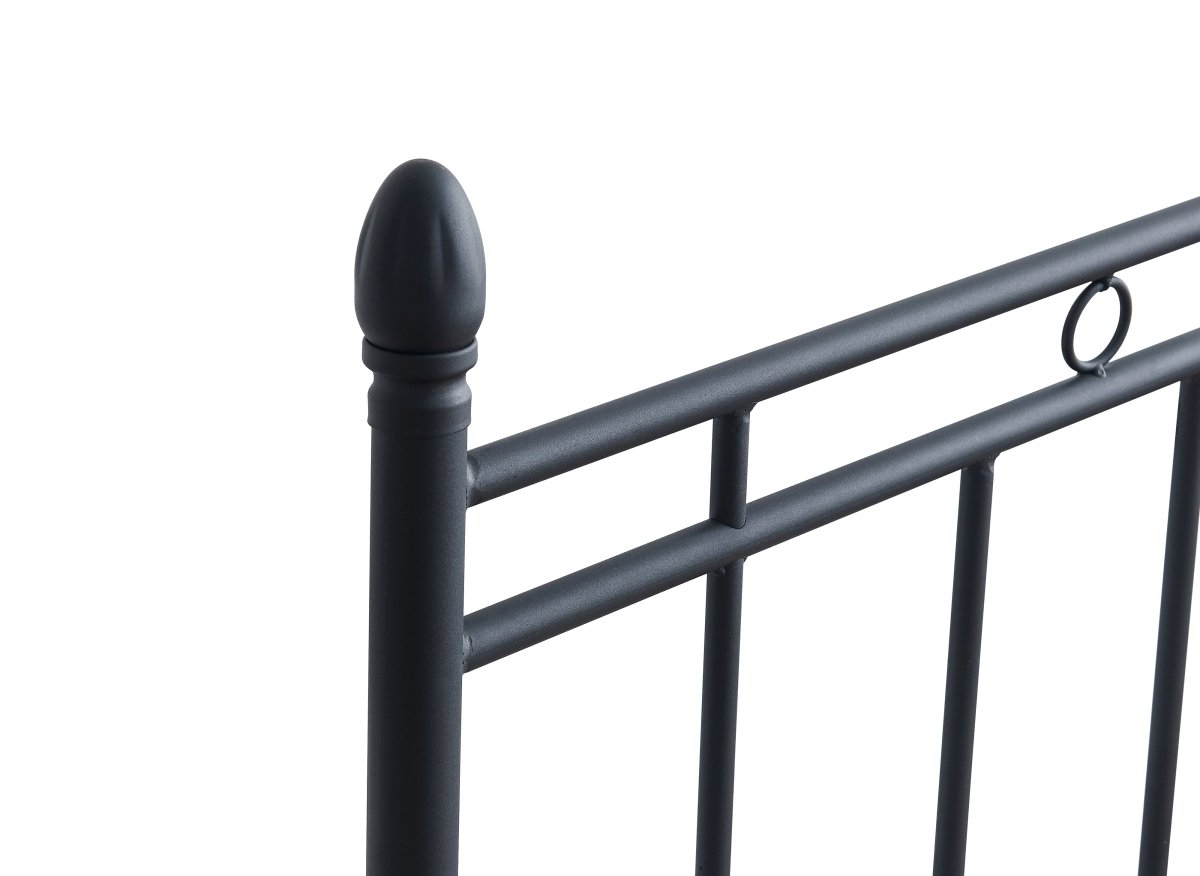 Lit simple en métal noir KADY 90 x 190 cm - DécoInParis