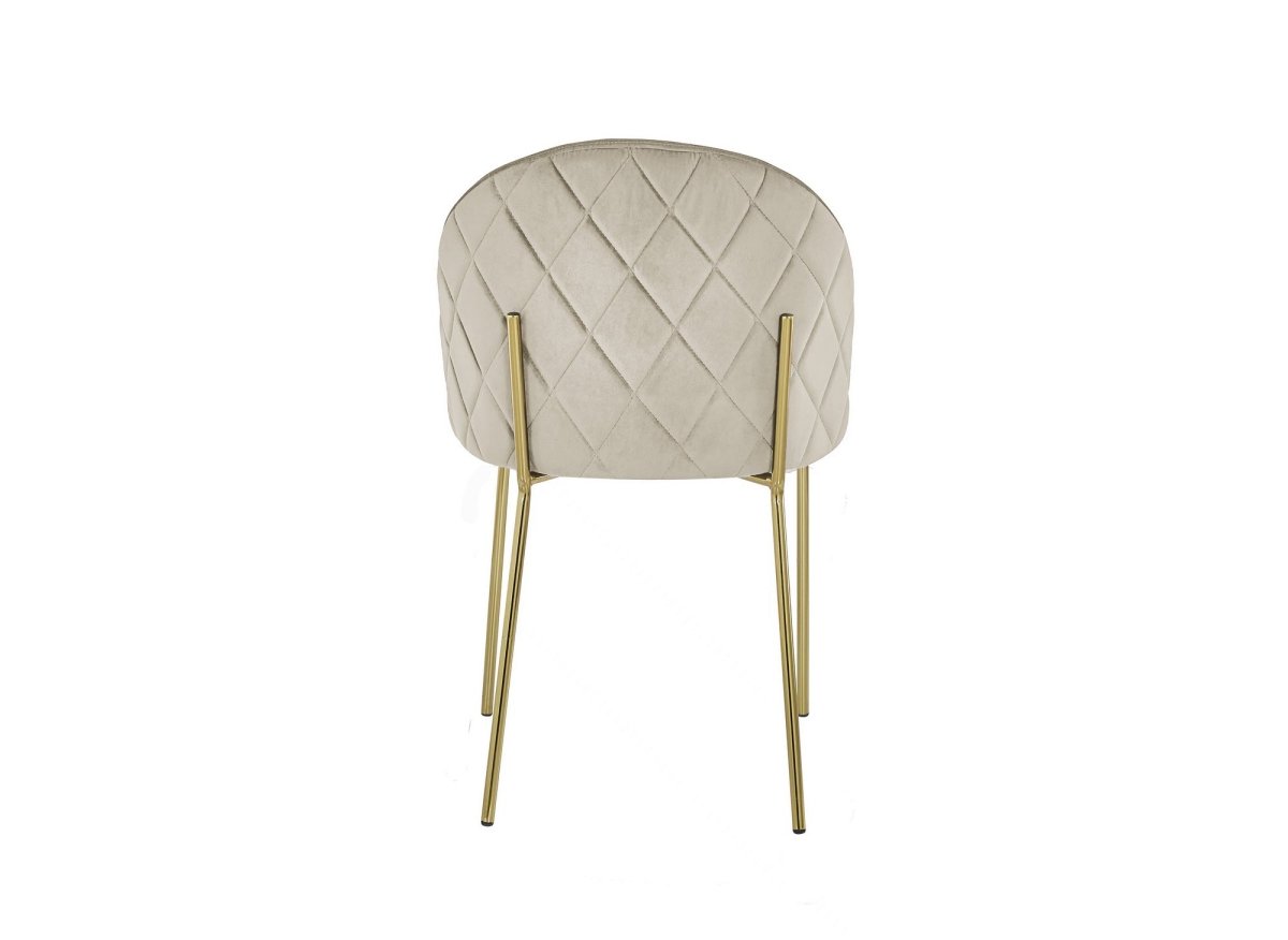 Lot de 2 chaises design en velours beige KENNETH - DécoInParis