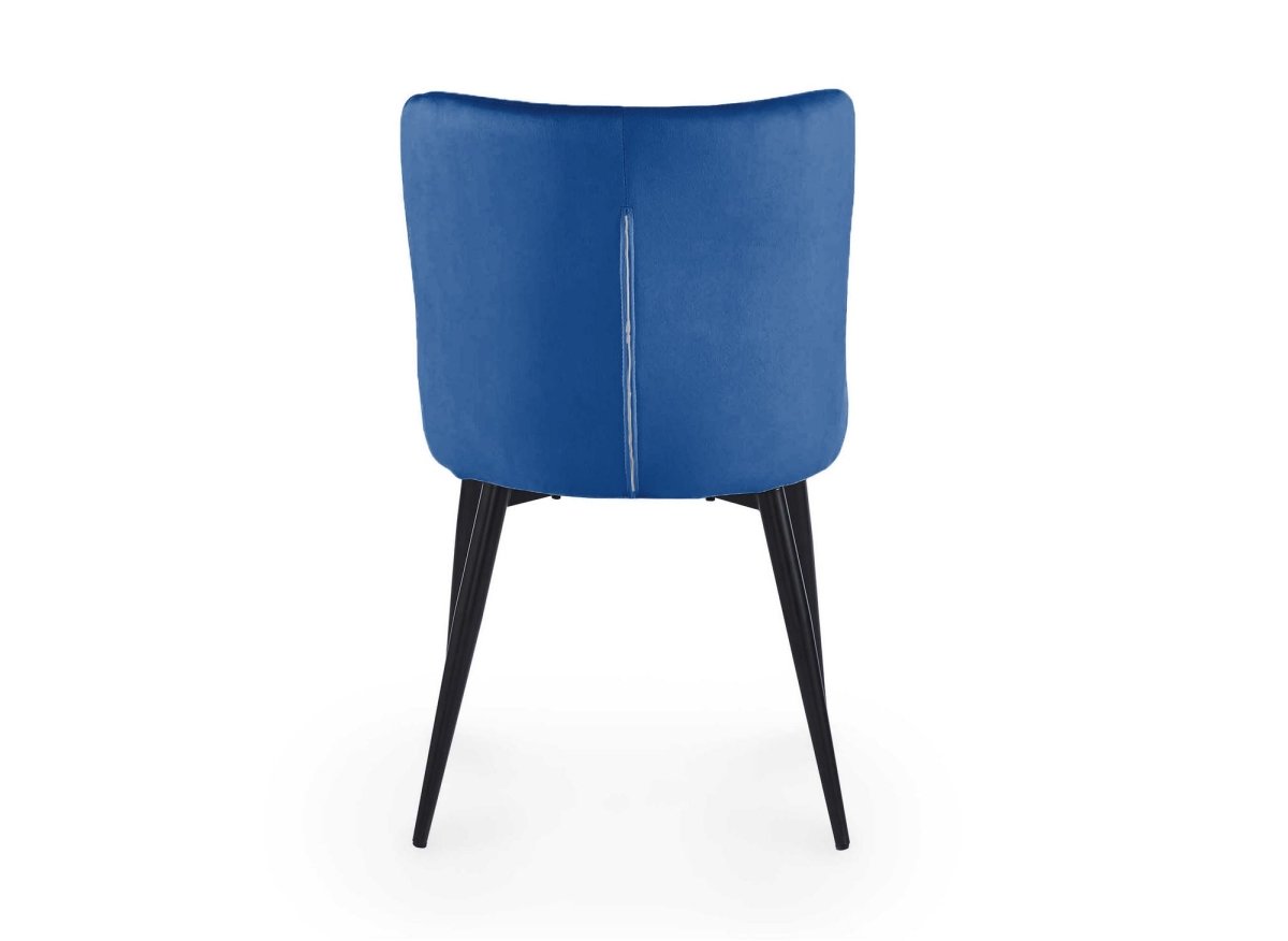Lot de 2 chaises design en velours bleu JENNY - DécoInParis