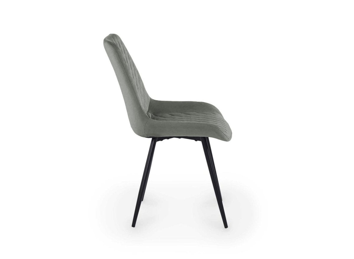 Lot de 2 chaises design en velours gris YOLA - DécoInParis