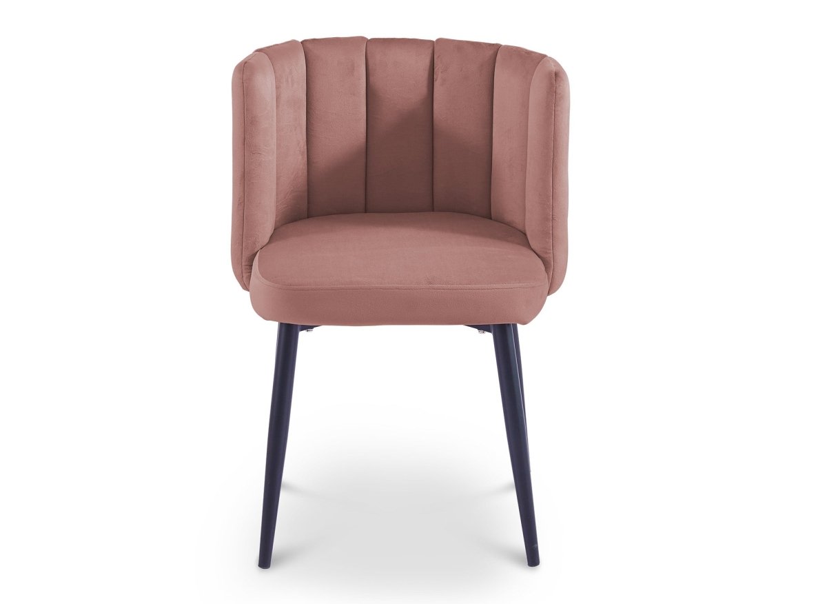 Lot de 2 chaises design en velours rose DEBBY - DécoInParis