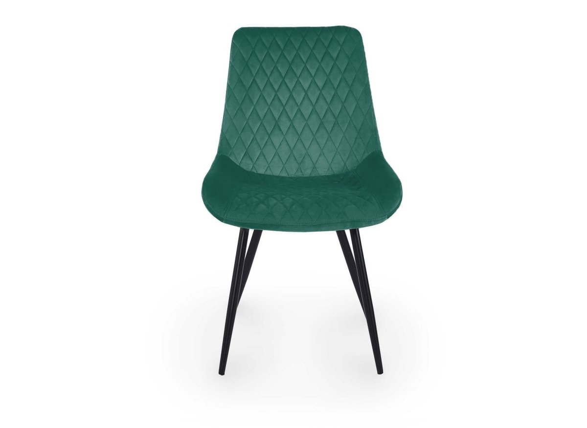 Lot de 2 chaises design en velours vert YOLA - DécoInParis