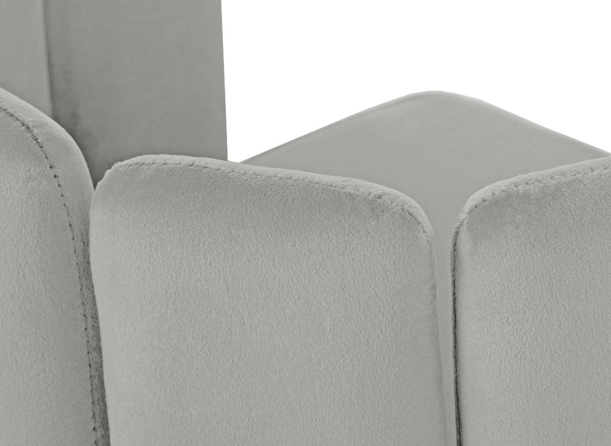 Lot de 2 tabourets de bar design en velours gris DEBBY - DécoInParis