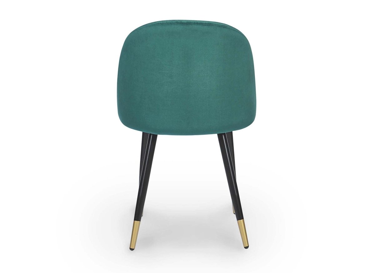 Lot de 4 chaises design en velours vert LYDIA - DécoInParis