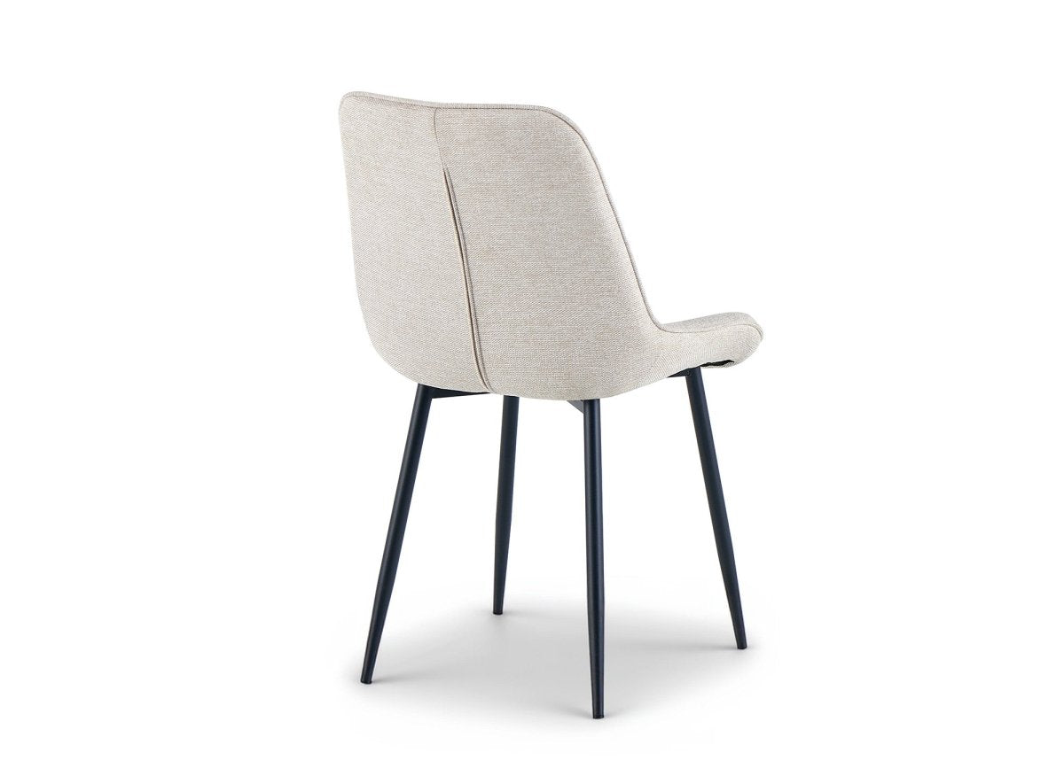 Lot de 4 chaises en tissu beige LOREVA - DécoInParis