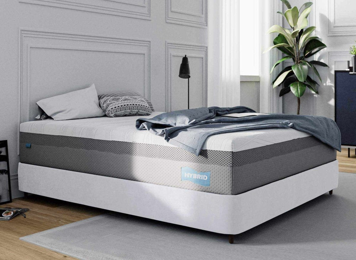 Matelas HYBRID 180 x 200 cm ressorts ensachés et mémoire de forme épaisseur 26 cm - DécoInParis