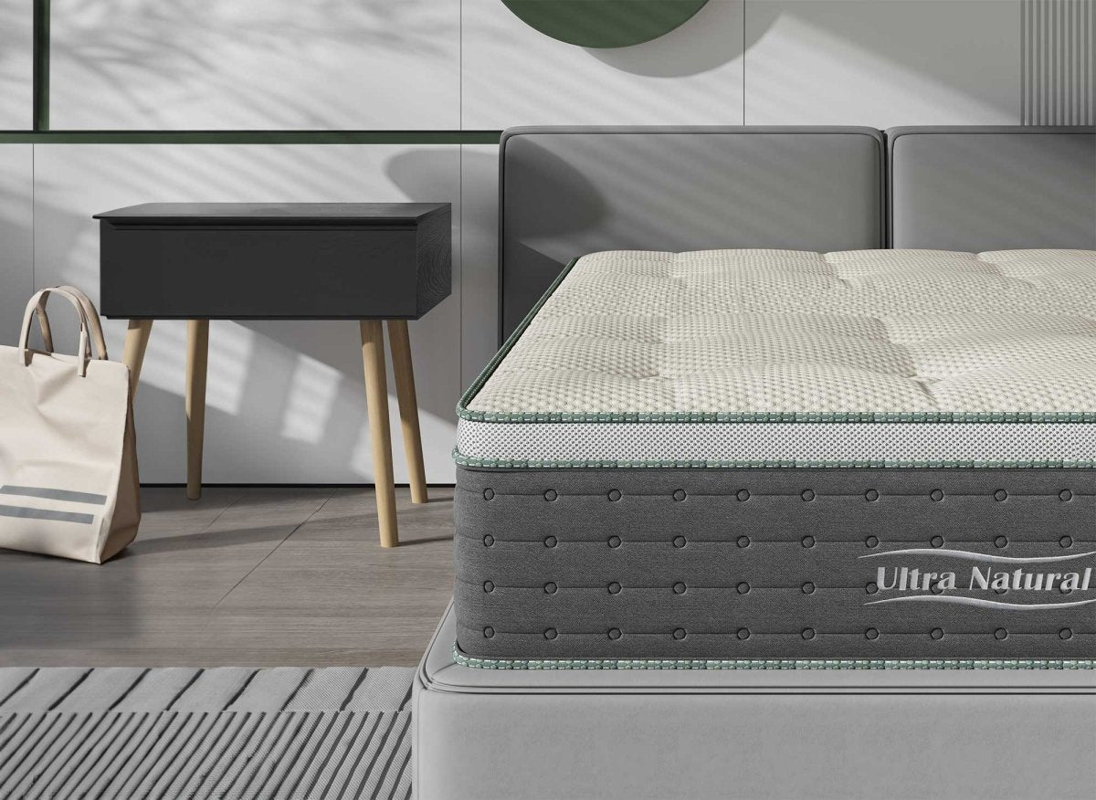 Matelas hybride NATURAL 160 x 200 cm ressorts ensachés et soie épaisseur 29 cm - DécoInParis