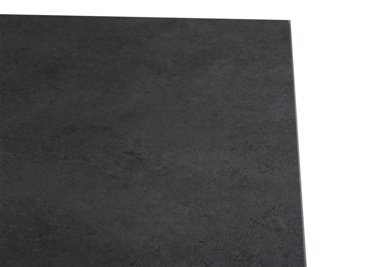 Table à manger extensible en céramique noire effet marbre GABRIEL - DécoInParis