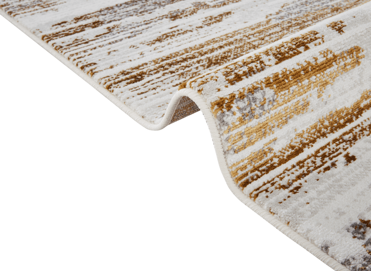 Tapis abstrait beige marron 160 x 230 cm PATINA - DécoInParis