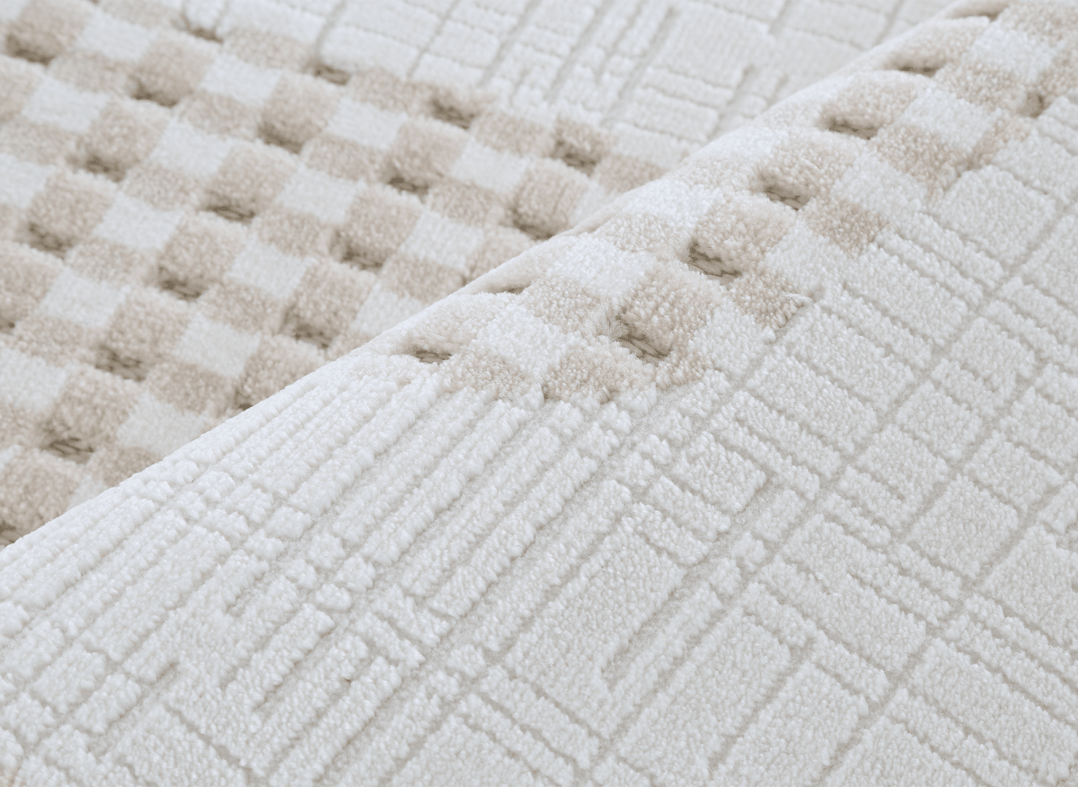 Tapis beige à motifs 200 x 290 cm BRUME - DécoInParis