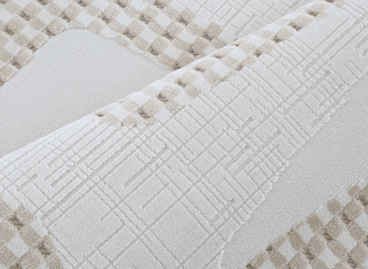 Tapis beige à motifs 200 x 290 cm BRUME - DécoInParis