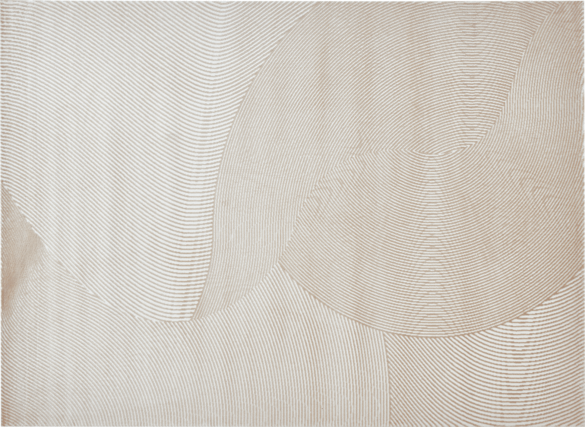 Tapis beige et blanc motif organique 200 x 290 cm SAND - DécoInParis