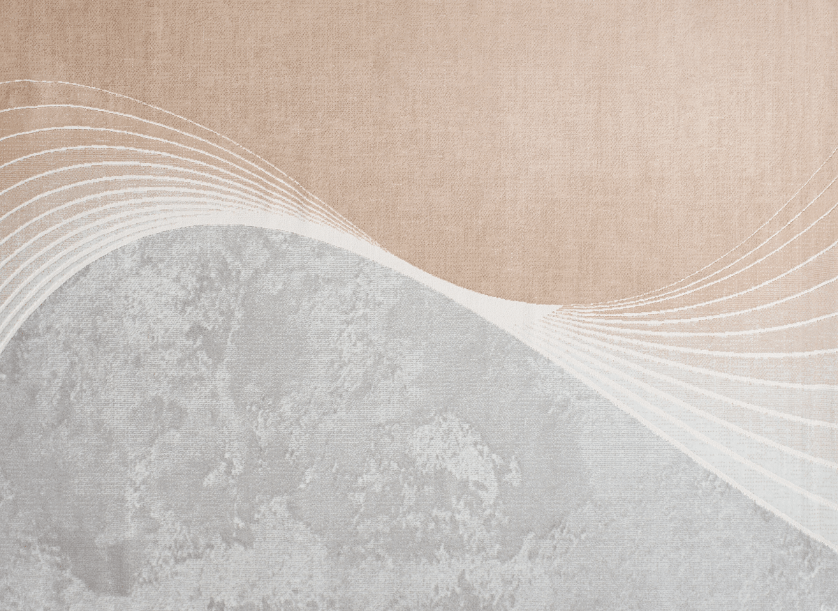 Tapis beige et gris à motifs blancs 160 x 230 cm PORTO - DécoInParis