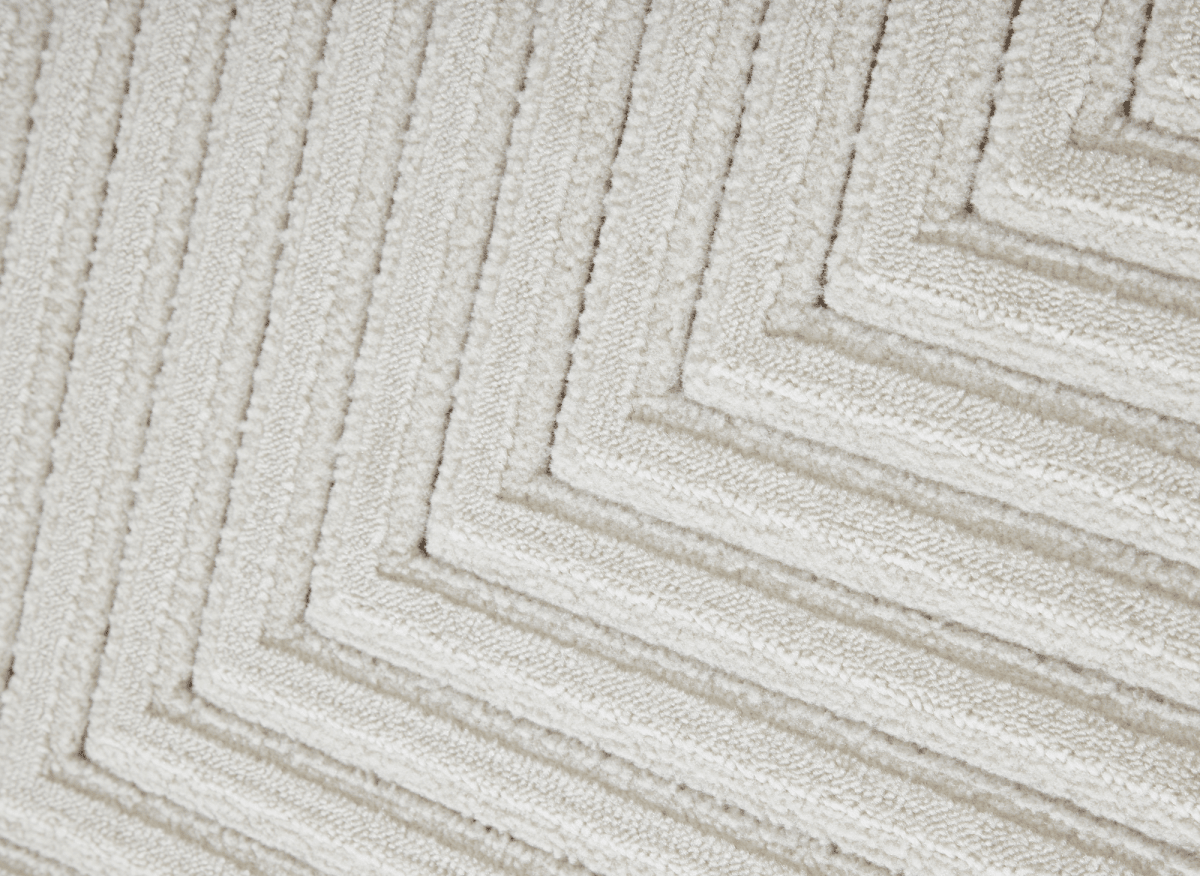 Tapis blanc écru à losanges beiges 200 x 290 cm ROUBY - DécoInParis