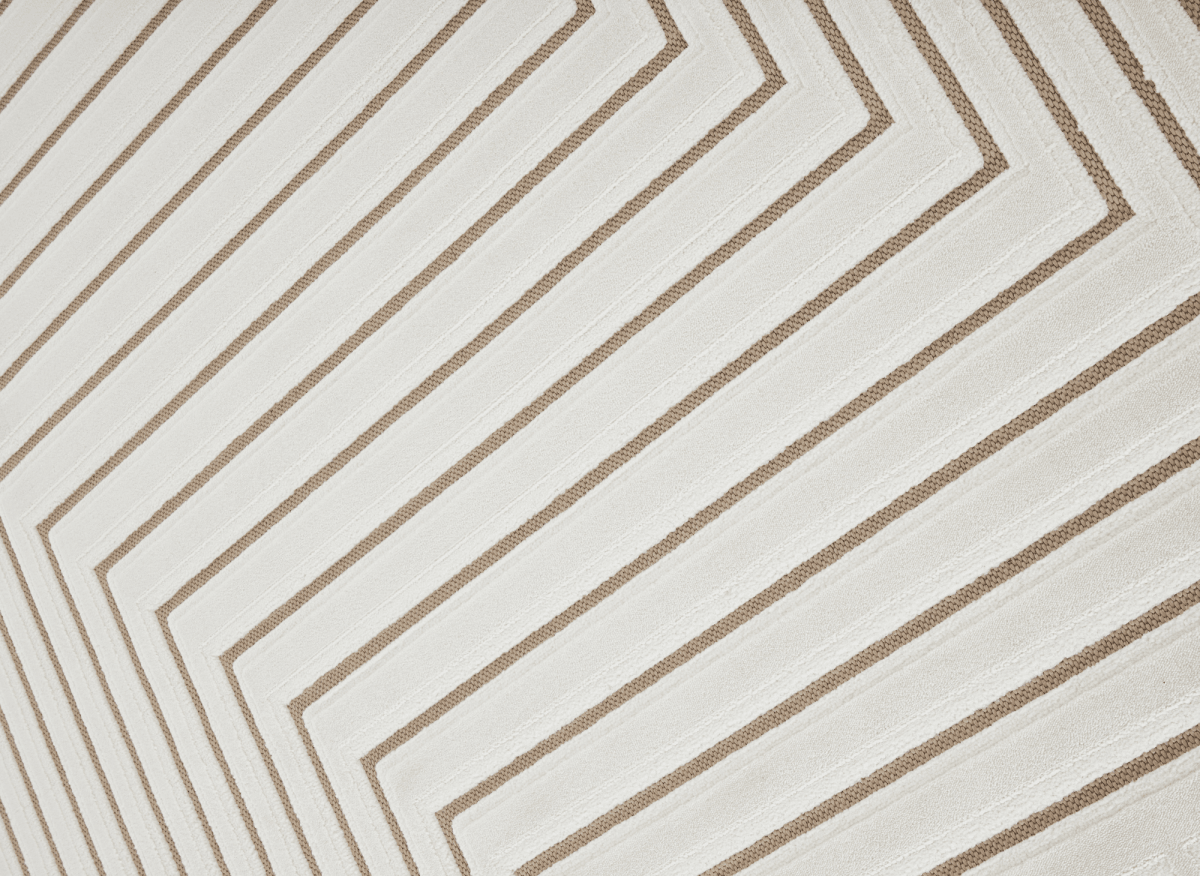 Tapis blanc écru à motifs chevrons 200 x 290 cm AMELIO - DécoInParis