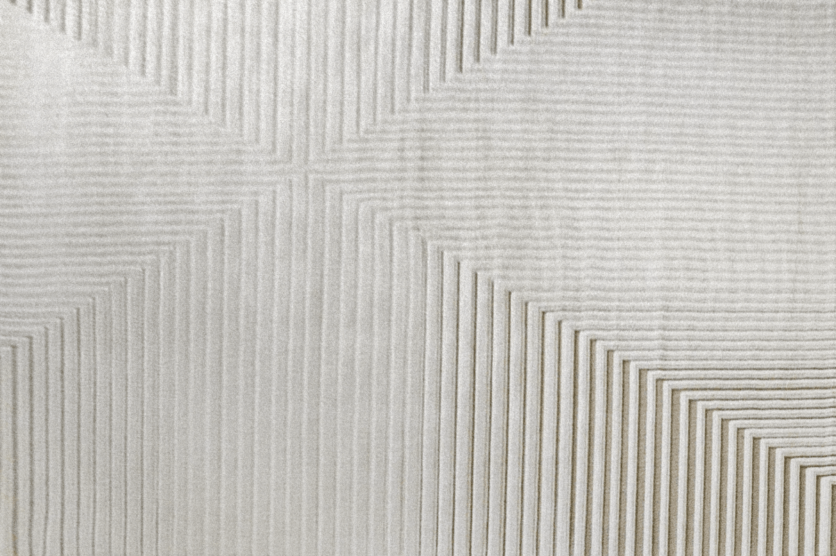 Tapis blanc écru à motifs chevrons 200 x 290 cm AMONA - DécoInParis
