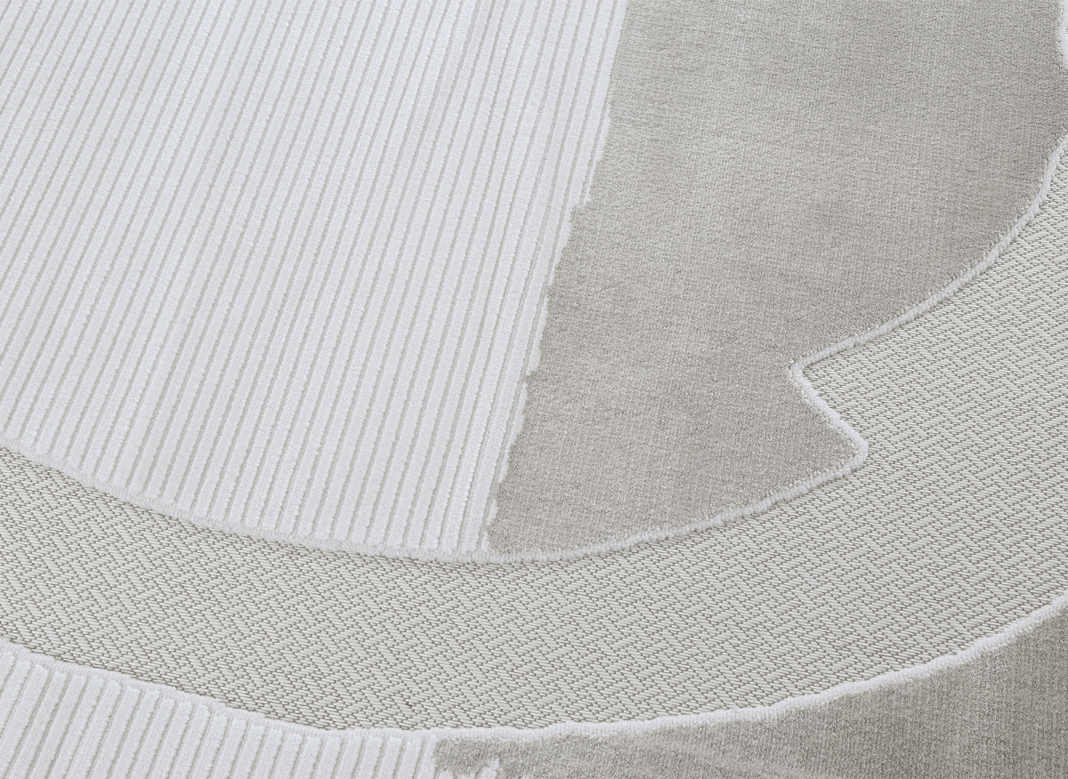 Tapis gris à motif circulaire 200 x 290 cm SYDNEY - DécoInParis