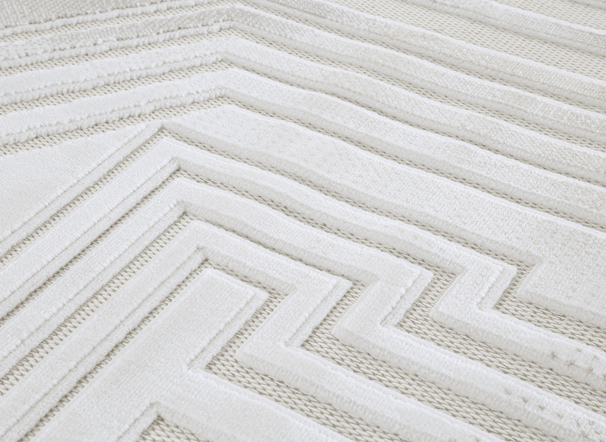 Tapis gris à motifs de lignes 160 x 230 cm PERTONA - DécoInParis