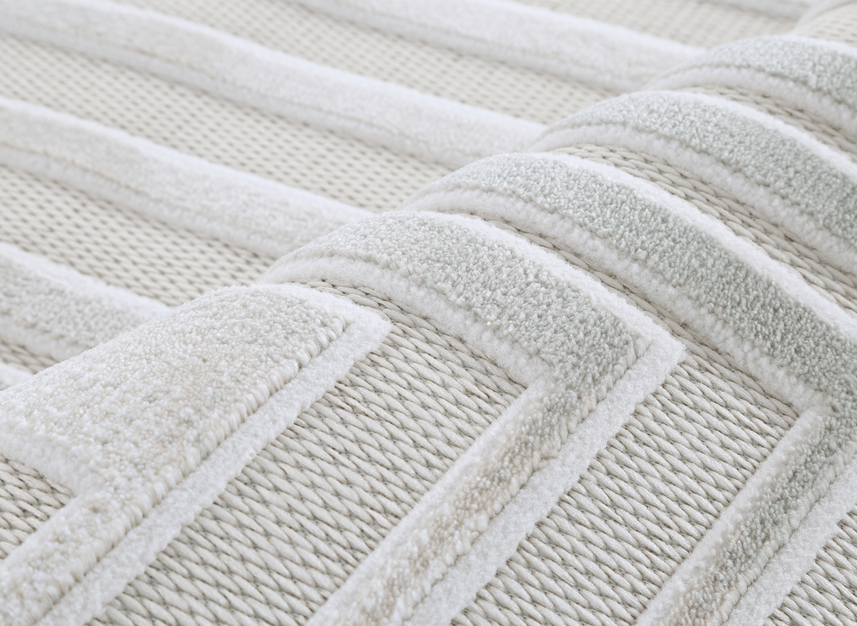 Tapis gris à motifs de lignes 200 x 290 cm PERTONA - DécoInParis