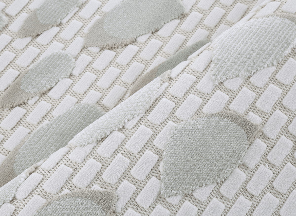 Tapis gris à motifs écailles 160 x 230 cm OLERA - DécoInParis