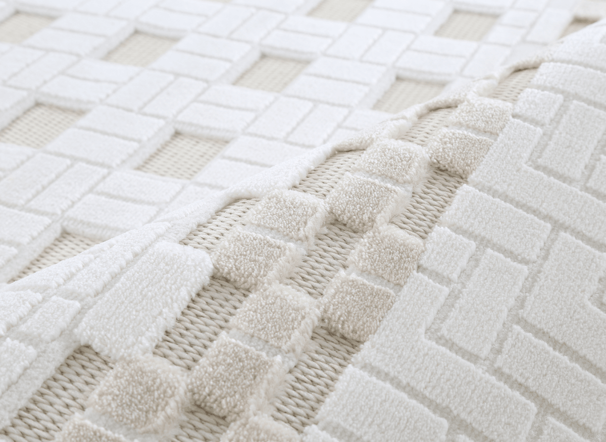 Tapis gris à motifs graphiques 160 x 230 cm ORCHIDÉE - DécoInParis