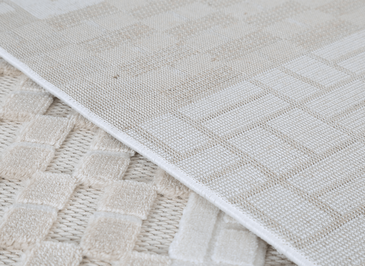 Tapis gris à motifs graphiques 200 x 290 cm ORCHIDÉE - DécoInParis