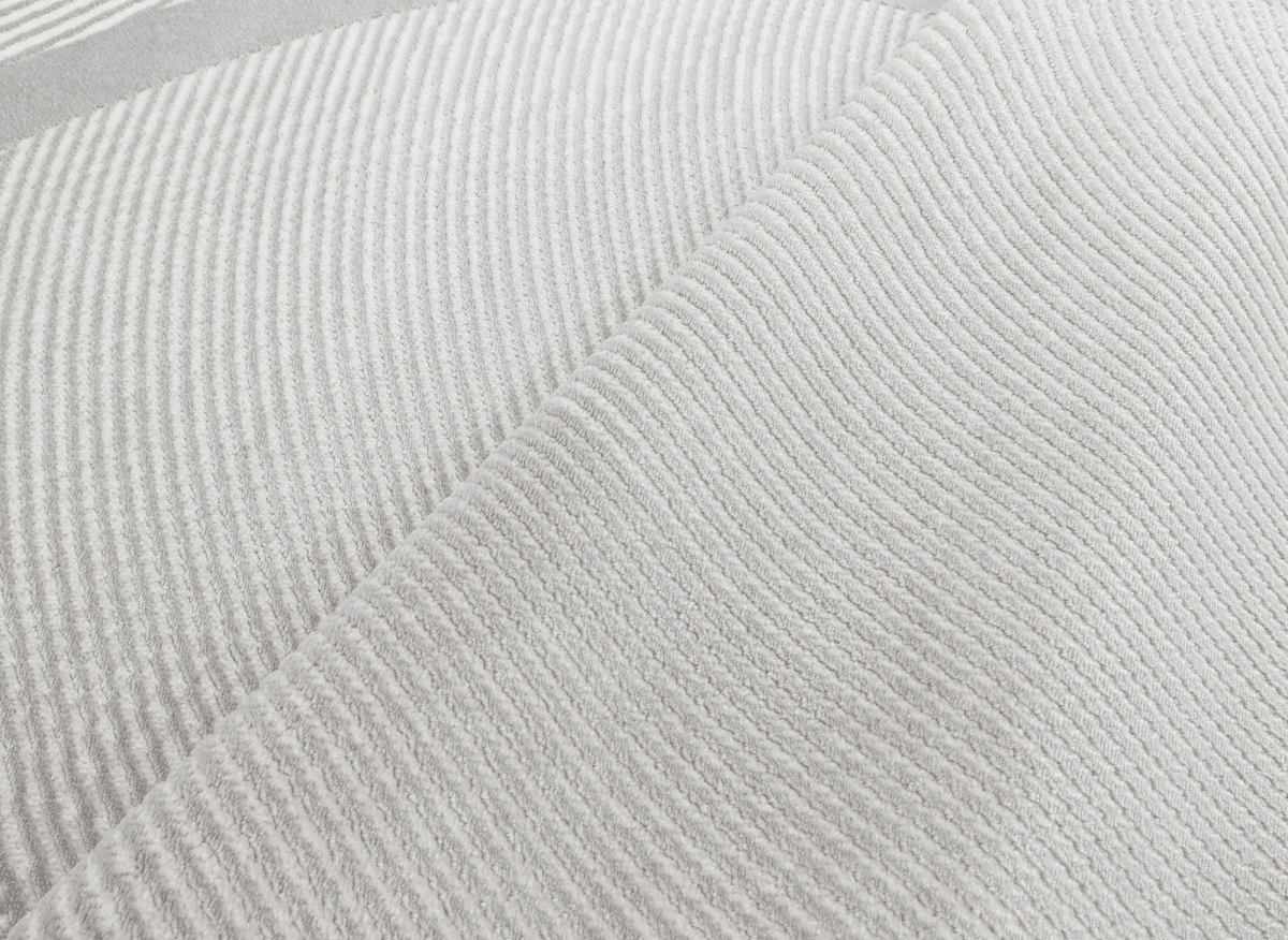 Tapis gris à motifs vague 160 x 230 cm KANSAS - DécoInParis