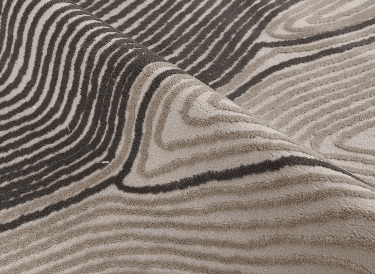 Tapis gris et beige à motifs 200 x 290 cm LYAH - DécoInParis