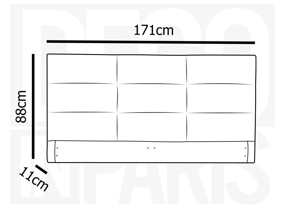 Tête de lit design en tissu beige 160 cm MATTY - DécoInParis