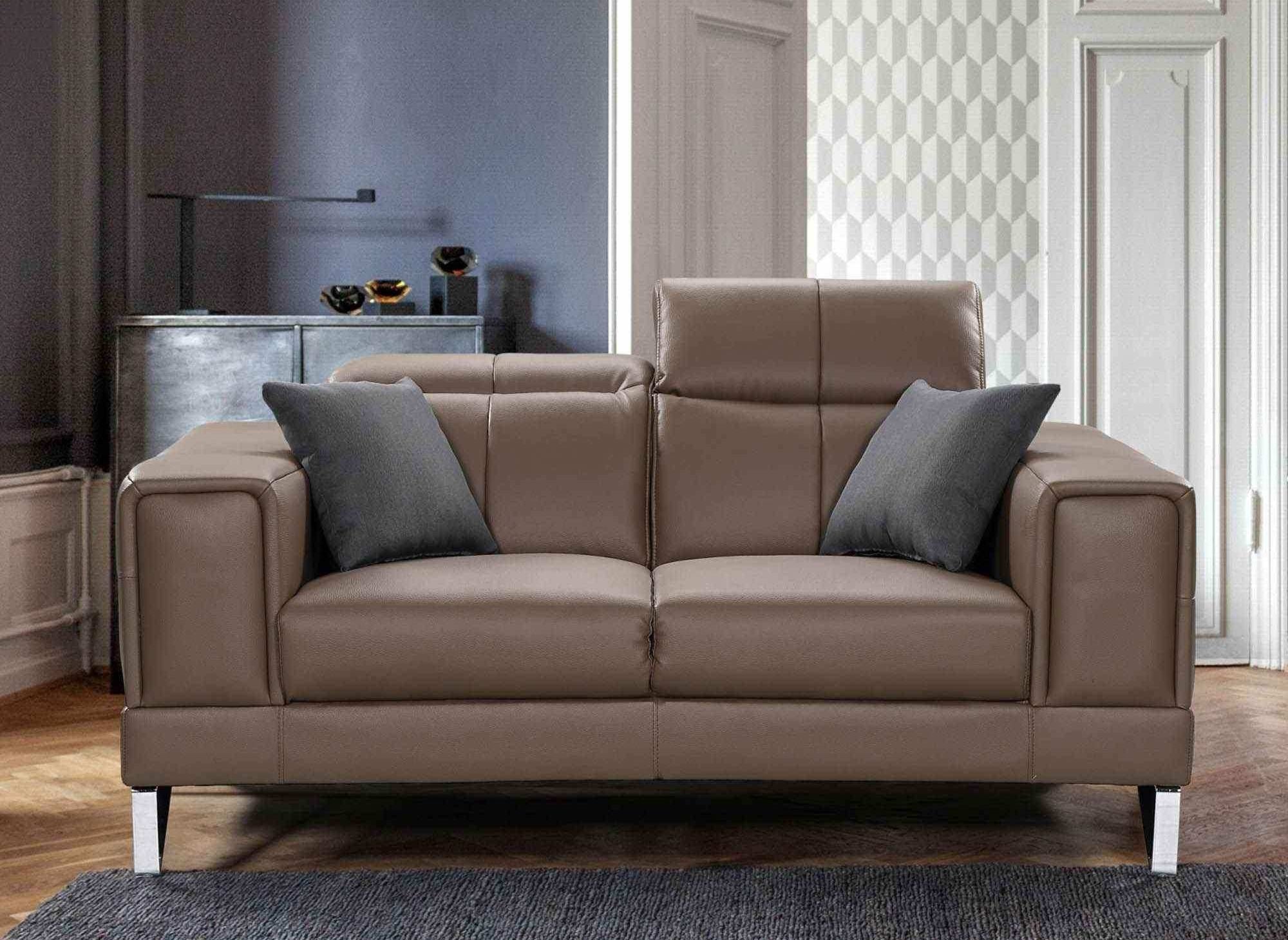 Canapé design 2 places taupe PENELOPE